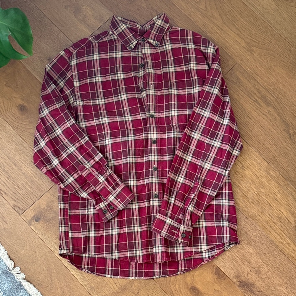 Vintage L.L. Bean Men’s Red Plaid Shirt